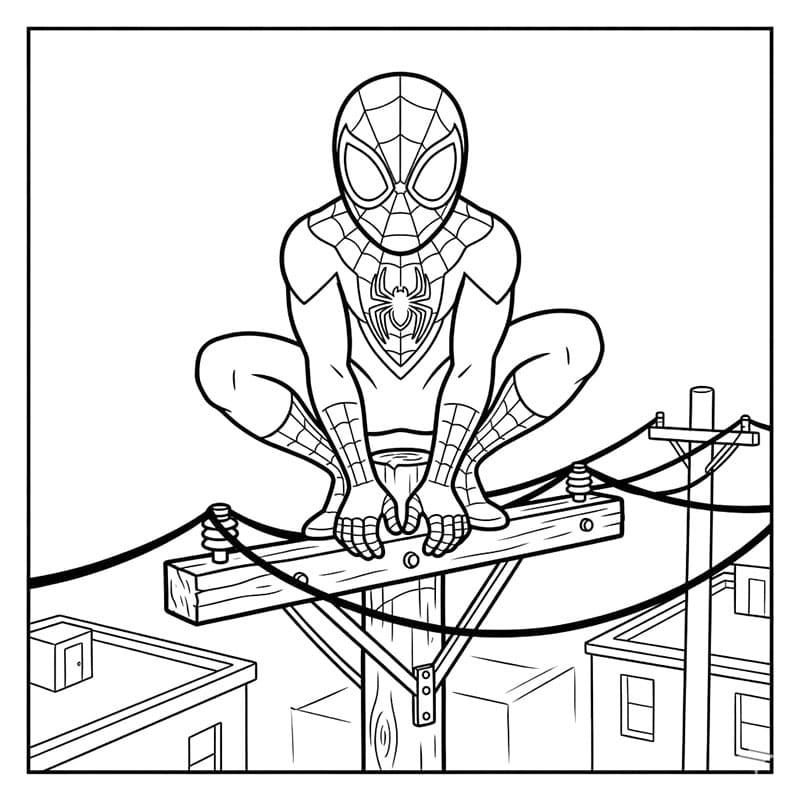 Miles Morales på snor Tegninger til Farvelægning