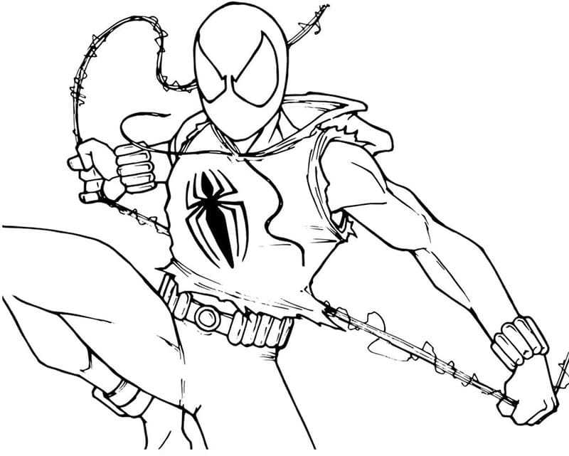 Miles Morales Spider-Man Tegninger til Farvelægning