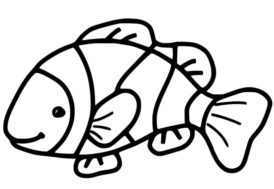 Nem klovnefisk gratis Tegninger til Farvelægning
