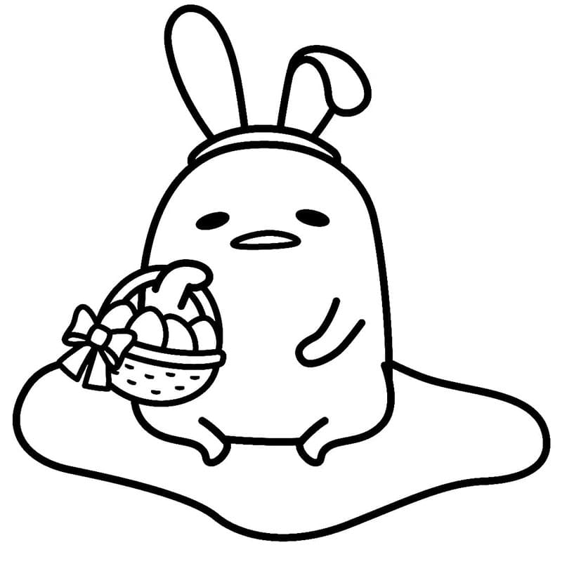 Påske Gudetama Tegninger til Farvelægning