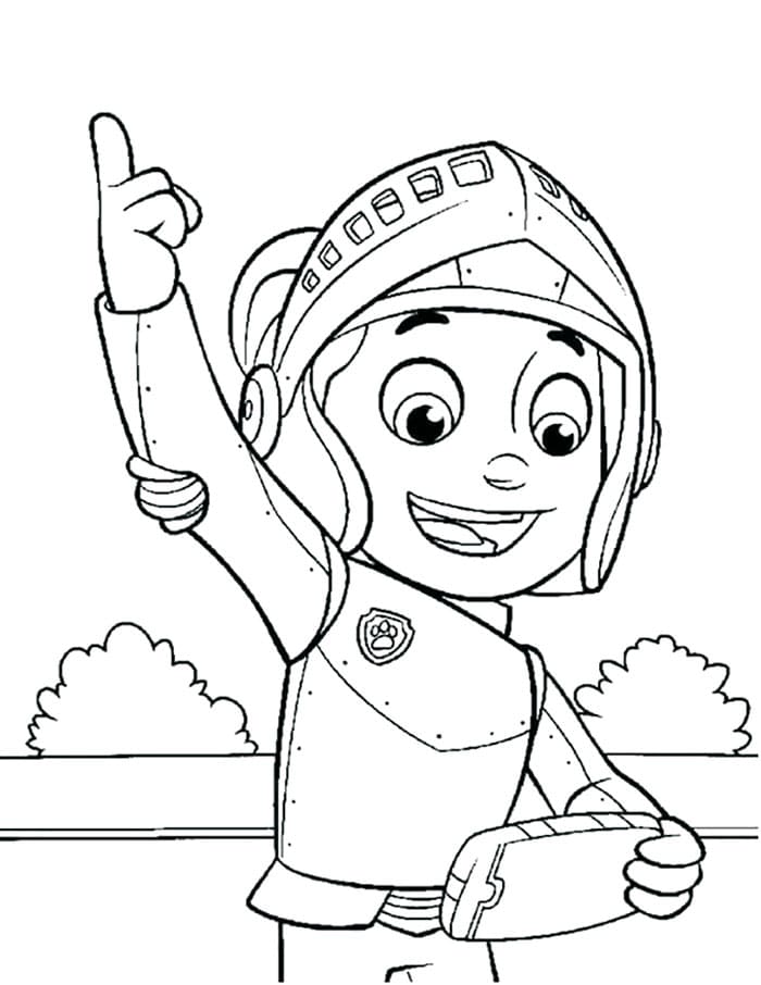 Paw Patrol printbar Ryder Tegninger til Farvelægning