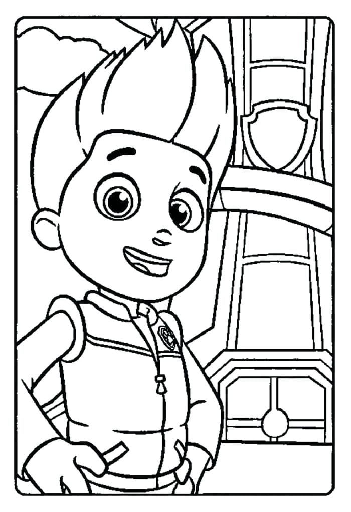 Paw Patrol Ryder i hjemmet Tegninger til Farvelægning