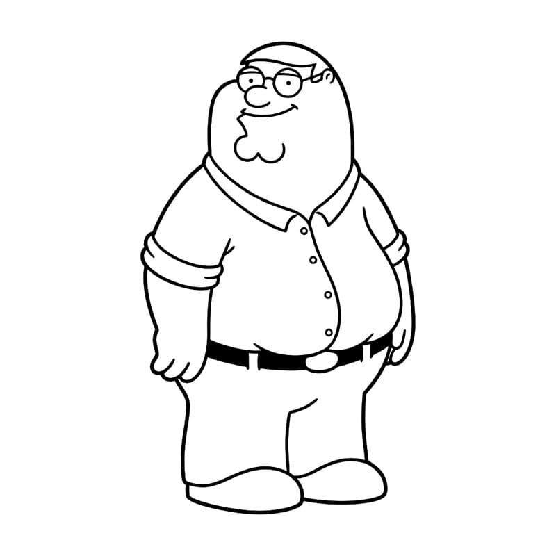 Peter smiler Tegninger til Farvelægning
