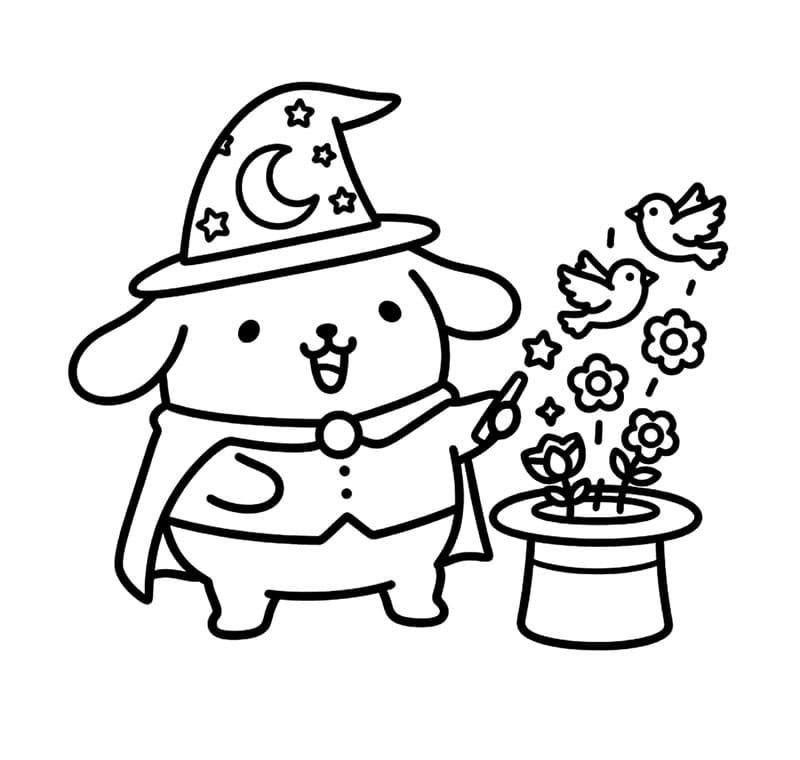Pompompurin Havearbejde Tegninger til Farvelægning