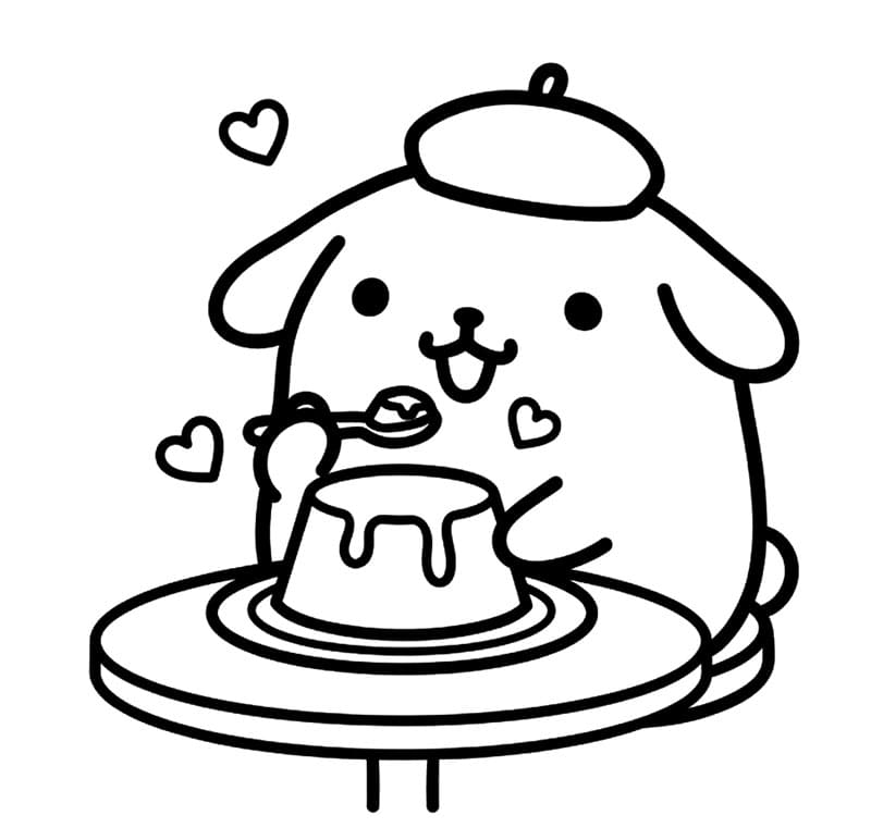 Pompompurin kage før Tegninger til Farvelægning