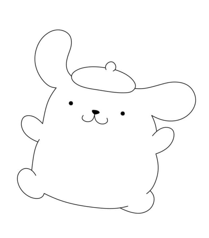 Pompompurin-løb Tegninger til Farvelægning