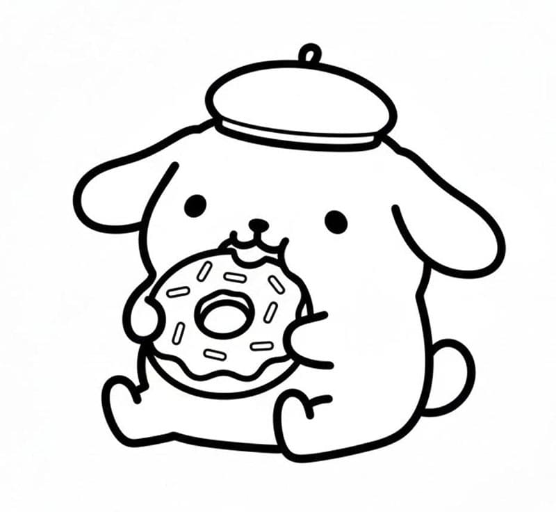 Pompompurin med favorit Tegninger til Farvelægning