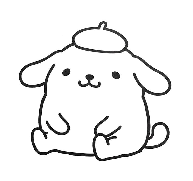 Pompompurin smilende Tegninger til Farvelægning