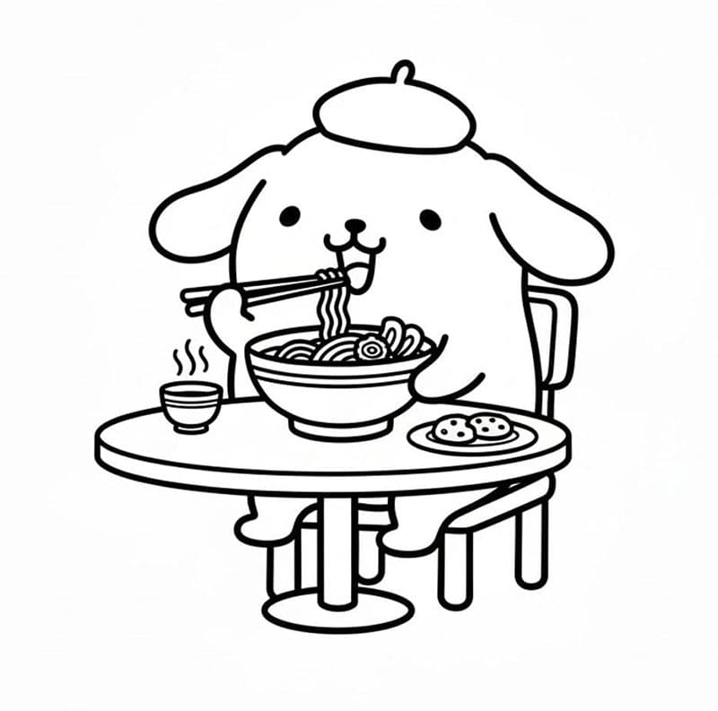 Pompompurin-te Tegninger til Farvelægning