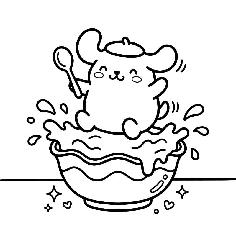 Pompompurin til udskrivning Tegninger til Farvelægning