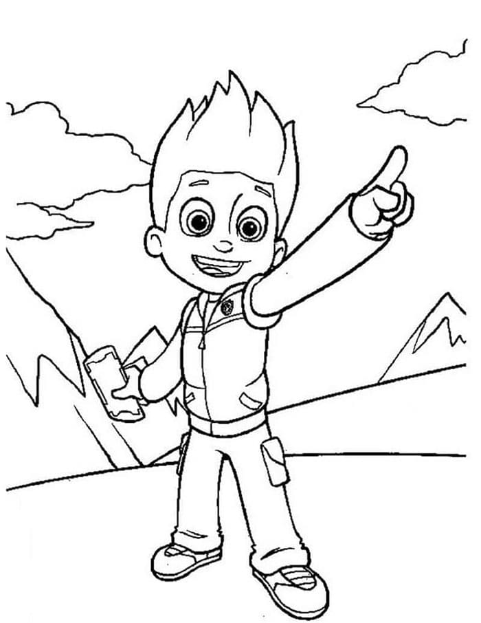 Ryder i Paw Patrol Tegninger til Farvelægning