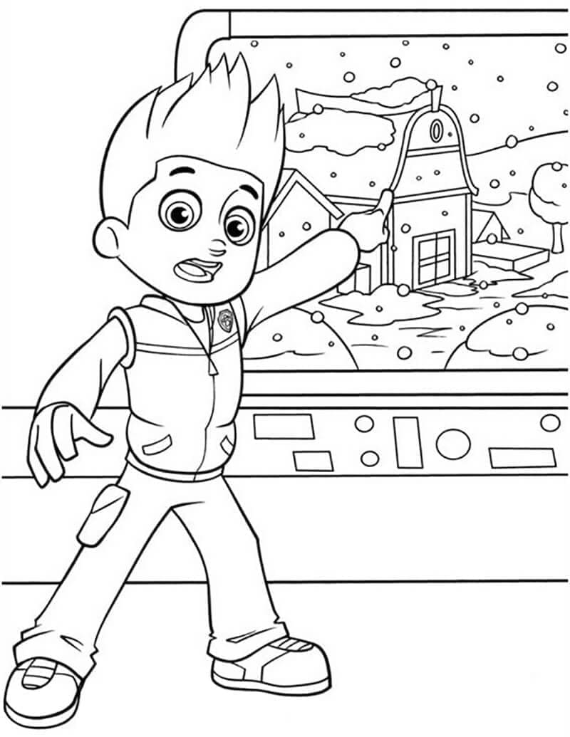 Ryder Paw Patrol-billede Tegninger til Farvelægning