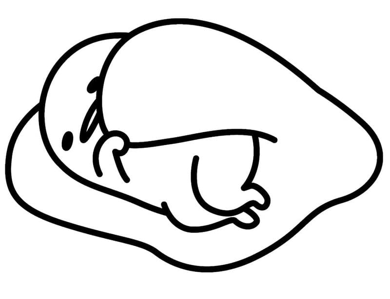 Søvnig Gudetama Tegninger til Farvelægning