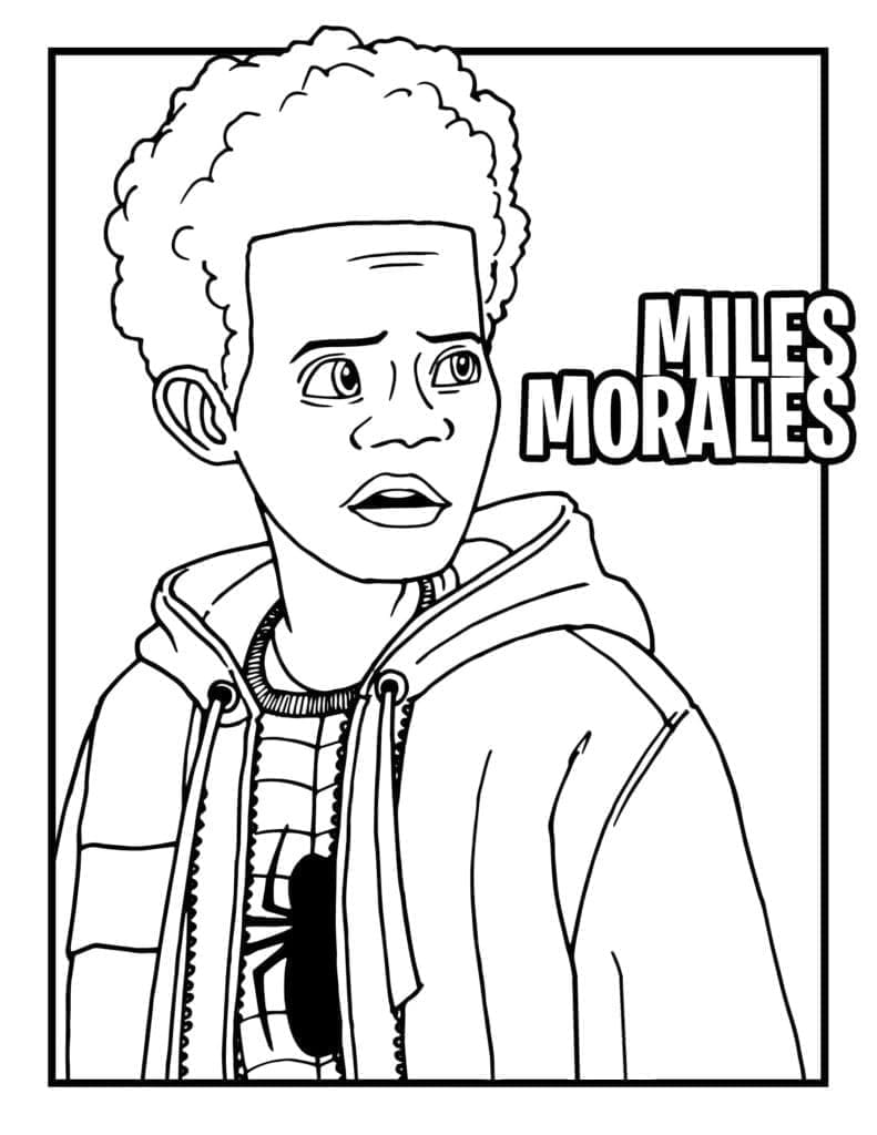 Spider Man Miles Morales Tegninger til Farvelægning