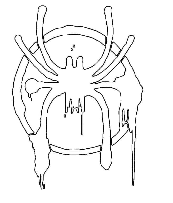 Spider Man Miles Morales Symbol Tegninger til Farvelægning