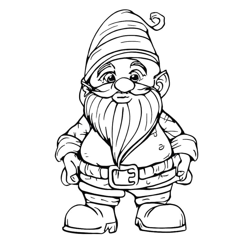 Tegning af gnome Tegninger til Farvelægning
