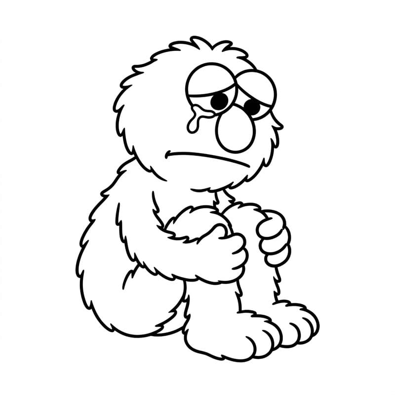 Trist Elmo Tegninger til Farvelægning