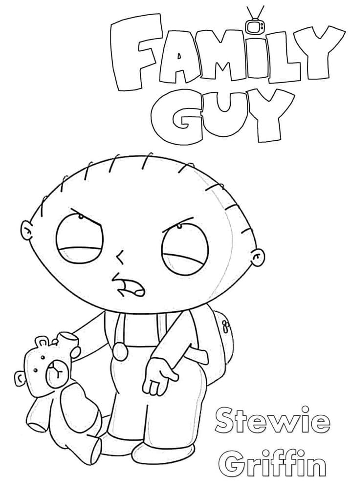 Vred Stewie Griffin Tegninger til Farvelægning
