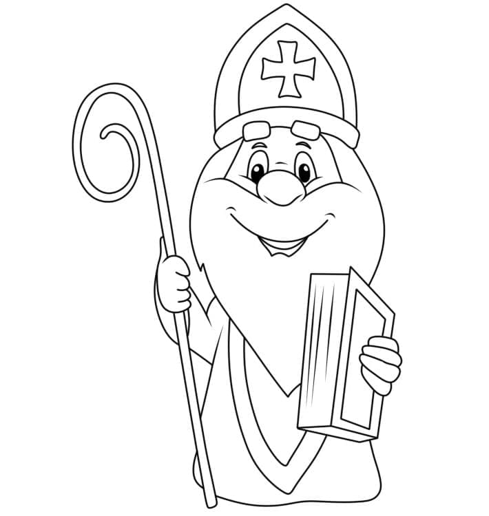 Animeret Sankt Nikolaus Tegninger til Farvelægning