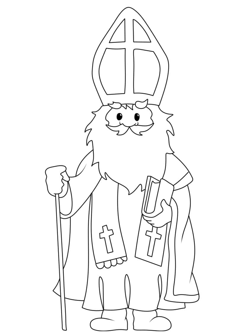 Billeder af Sankt Nikolaus Tegninger til Farvelægning