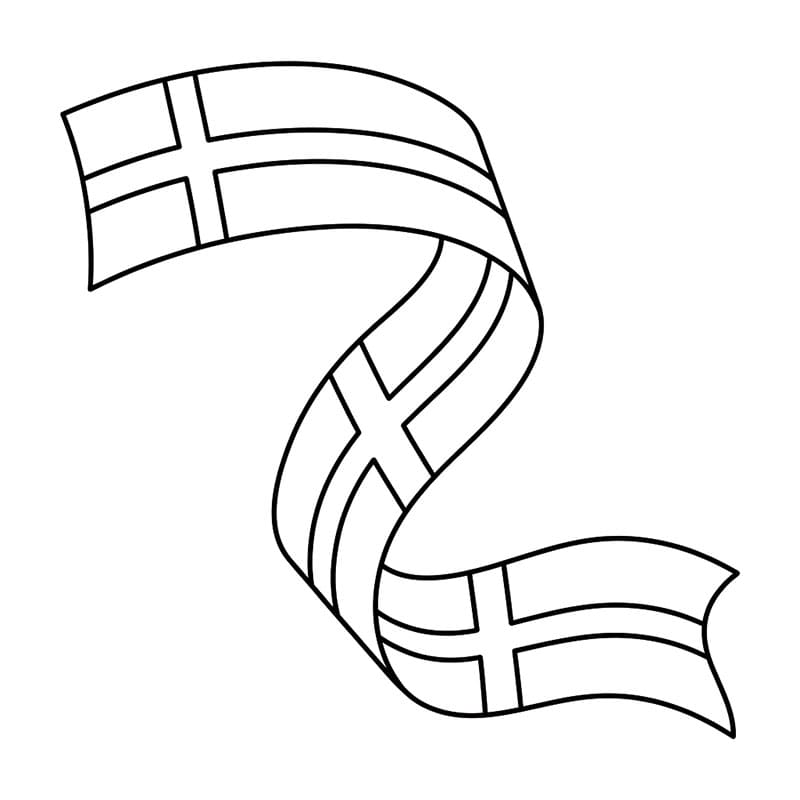Dannebrog-båndet Tegninger til Farvelægning