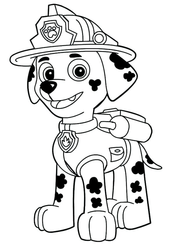 Glad Marshall Paw Patrol Tegninger til Farvelægning