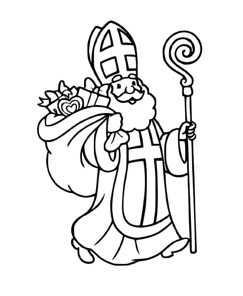 Gratis printbar Sankt Nikolaus Tegninger til Farvelægning