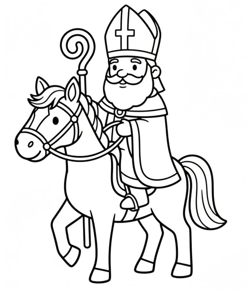 Lille Sankt Nikolaus Tegninger til Farvelægning