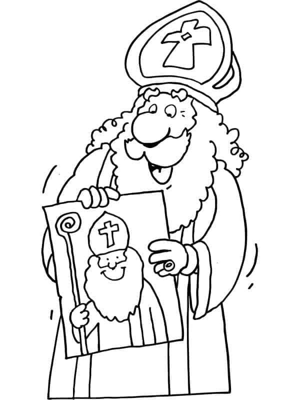 Sankt Nikolaus printbar Tegninger til Farvelægning