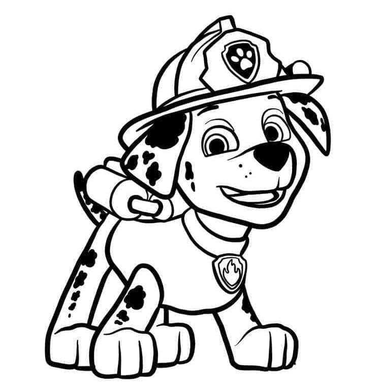 Sød Marshall Paw Patrol Tegninger til Farvelægning