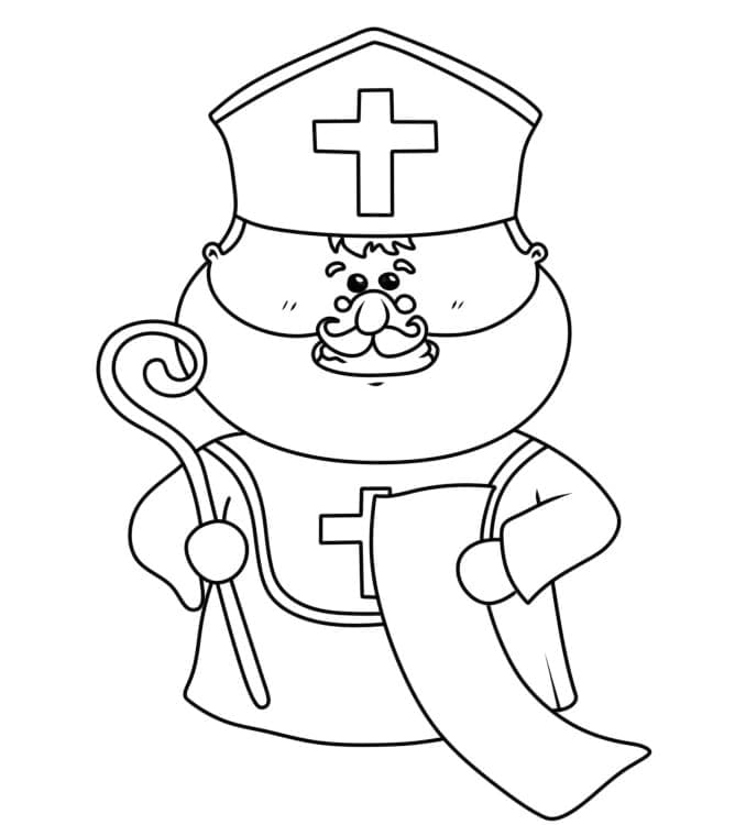 Tegning af Sankt Nikolaus Tegninger til Farvelægning