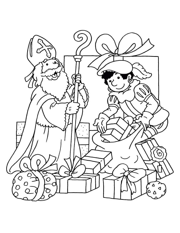Udskriv Sankt Nikolaus Tegninger til Farvelægning