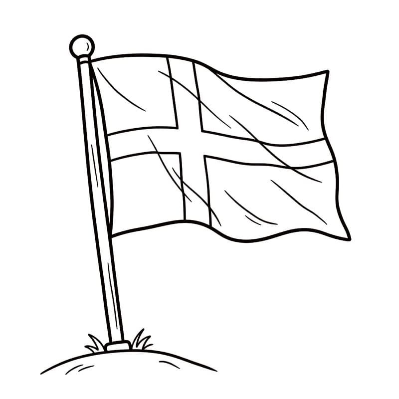Valdemarsdagsflag Tegninger til Farvelægning