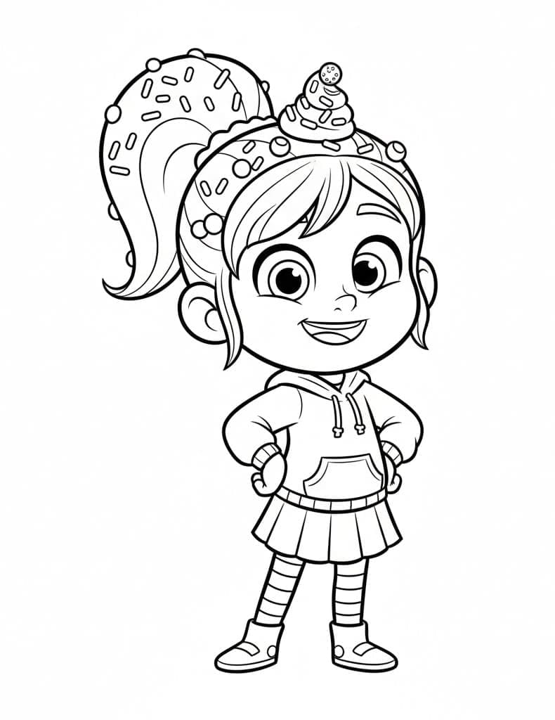 Vanellope girl Tegninger til Farvelægning