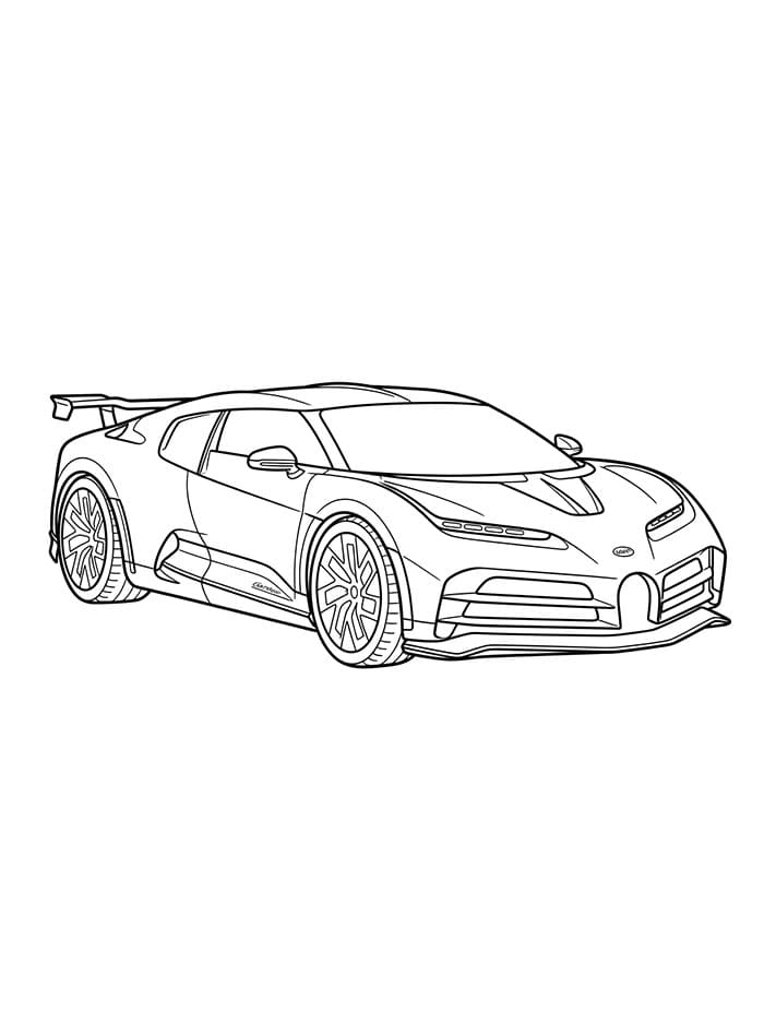 Bugatti Centodieci Tegninger til Farvelægning