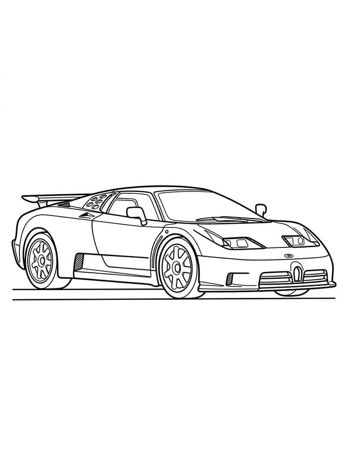 Bugatti EB110 Tegninger til Farvelægning