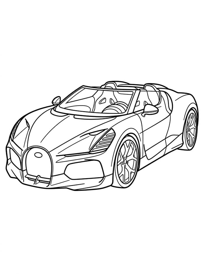 Bugatti Mistral Tegninger til Farvelægning