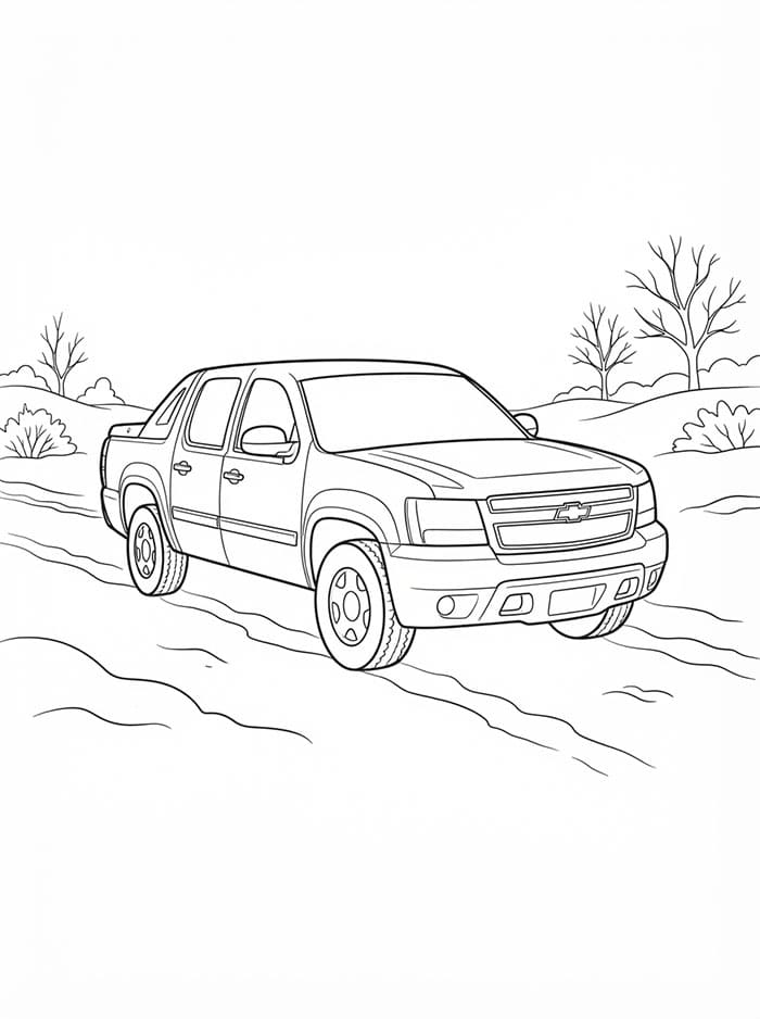 Chevrolet Avalanche Tegninger til Farvelægning