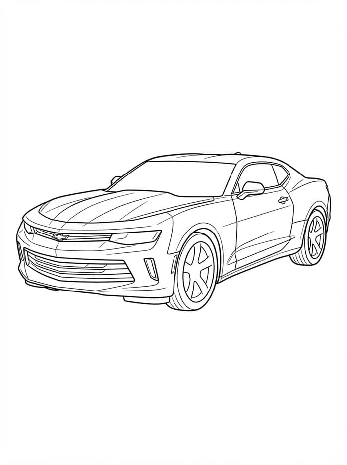 Chevrolet Camaro Tegninger til Farvelægning