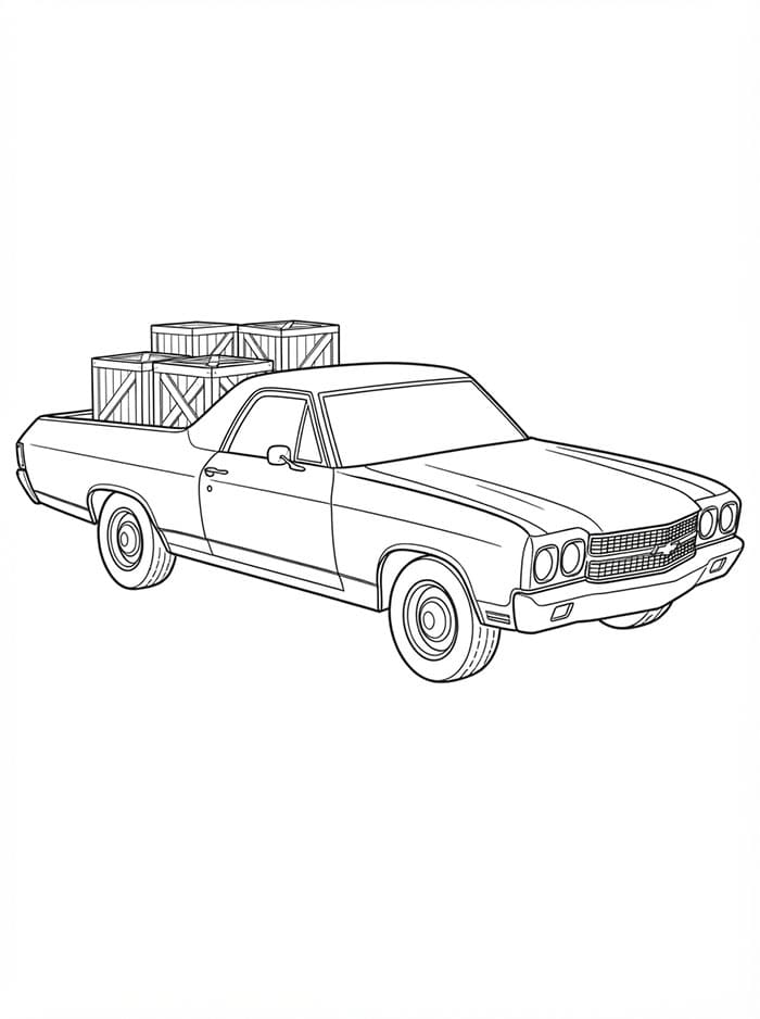Chevrolet El Camino Tegninger til Farvelægning