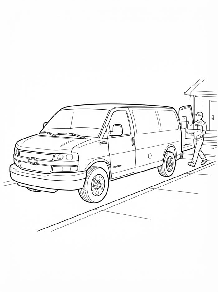 Chevrolet Express Tegninger til Farvelægning