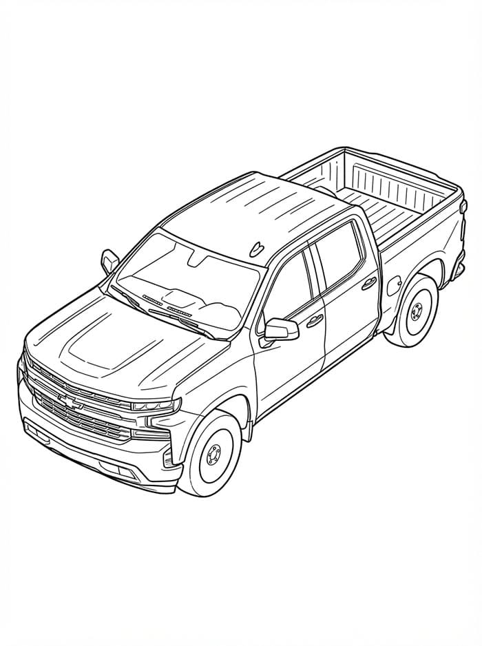 Chevrolet Silverado Tegninger til Farvelægning