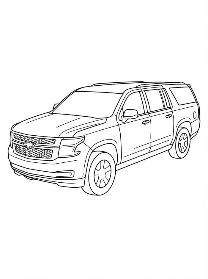 Chevrolet Suburban Tegninger til Farvelægning
