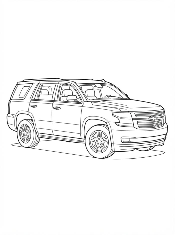 Chevrolet Tahoe Tegninger til Farvelægning