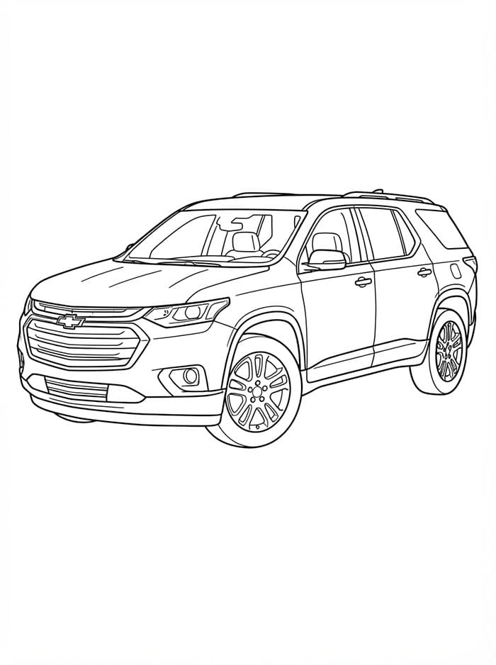 Chevrolet Traverse Tegninger til Farvelægning