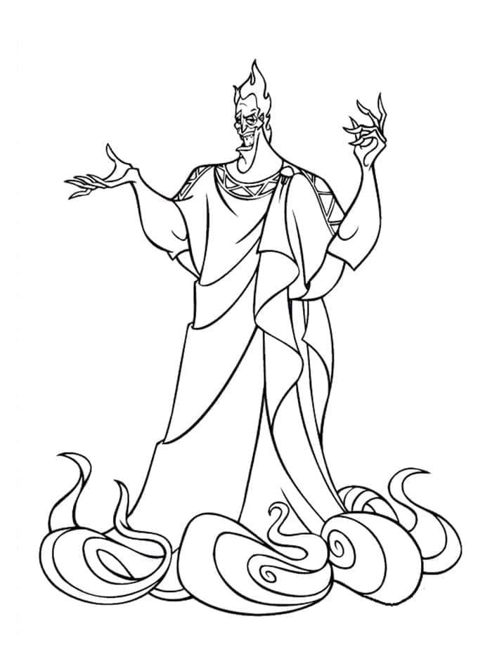 Disneys Hades Herkules Tegninger til Farvelægning