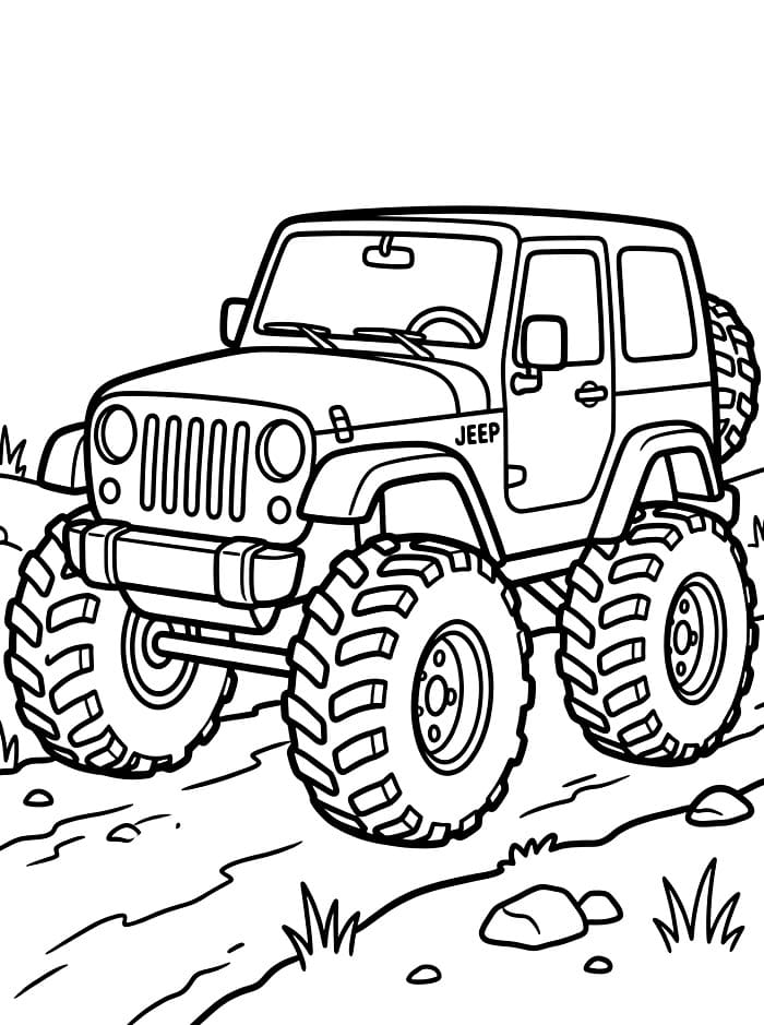 Jeep offroad Tegninger til Farvelægning
