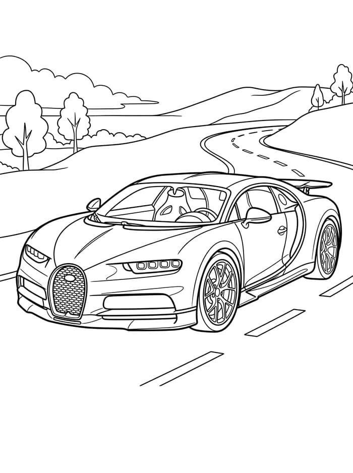 Bugatti Tegninger til Farvelægning