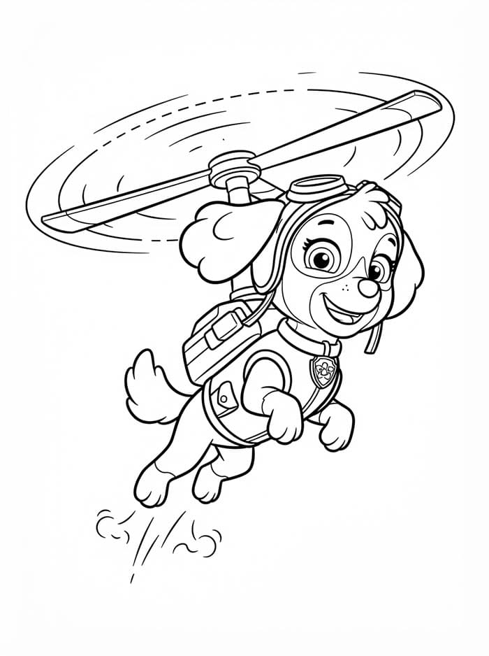 Skye Paw Patrol letter Tegninger til Farvelægning
