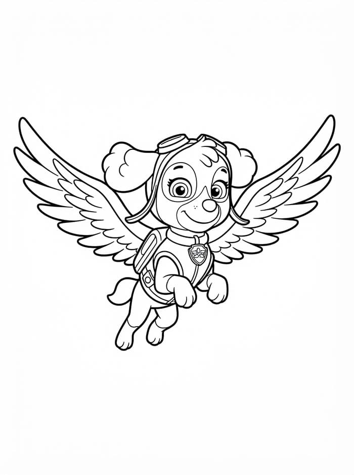 Skye Paw Patrol spreder sig Tegninger til Farvelægning